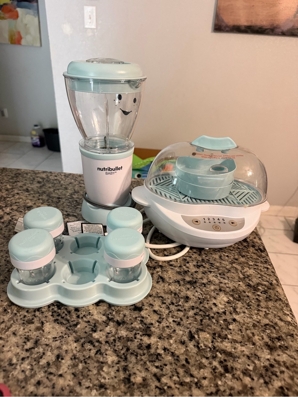 Baby NUTRIBULLET Mint Green Baby Food Maker & Sterilizer Set